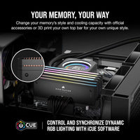 Corsair Dominator Titanium RGB 96GB (2x48GB) DDR5 DRAM 6600MT/s CL32 Intel XMP Memory Kit — Black - Image 2
