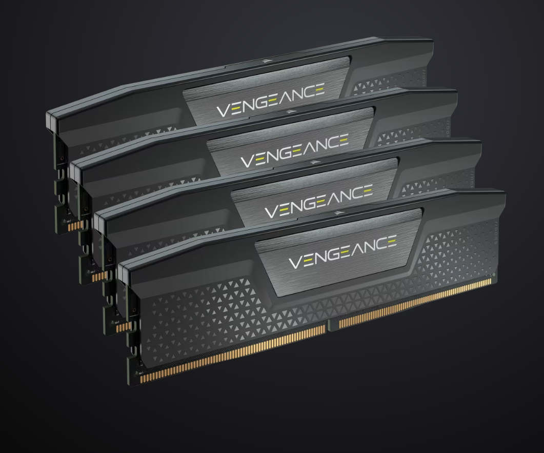 Corsair Vengeance RGB 192GB (4x48GB) DDR5 DRAM 5200MT/s CL38 Memory Kit — Black optimized for Intel® motherboards - Image 1