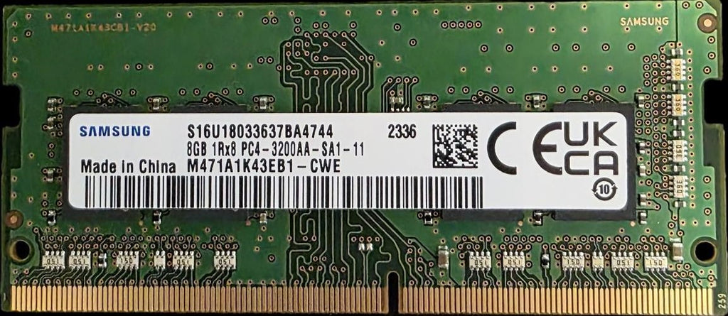 Samsung OEM 8GB (1x8GB) DDR4 SODIMM 3200MHz CL22 1.2V Single Ranked Notebook Laptop Memory RAM (ex-demo) - Image 2