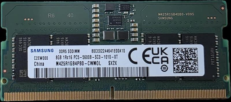 Samsung OEM 8GB (1x8GB) DDR5 SODIMM 5600MHz C46 1.1V Notebook Laptop Memory (ex-demo) 3yr wty ~similar to Hynix / Crucial 8GB CT8G56C46S5 - Image 2