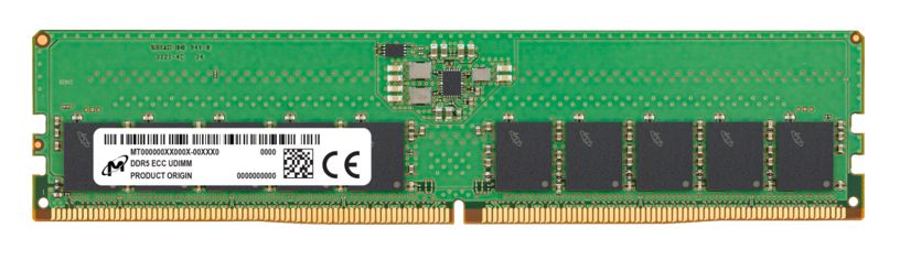 Micron 16GB (1x16GB) DDR5 ECC UDIMM 5600MHz CL46 2Rx8 Server Data Center Memory 3yr wty - Image 1