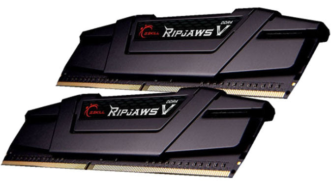 G.SKILL F4-3200C16D-16GVKB 16GB (2 x 8GB)/ PC4-25600 / DDR4 3200 Mhz/ Timings 16-18-18-38/ Voltage 1.35V/ RipjawsV - Image 1