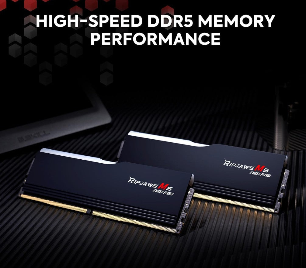 G.SKILL F5-6000J3648D16GX2-RM5NRK 32GB (2 x 16GB)/ DDR5 6000 MT/s/ Timings 36-48-48-96/ Voltage 1.25V/ Ripjaws M5 /AMD EXPO/Neo RGB - Image 2