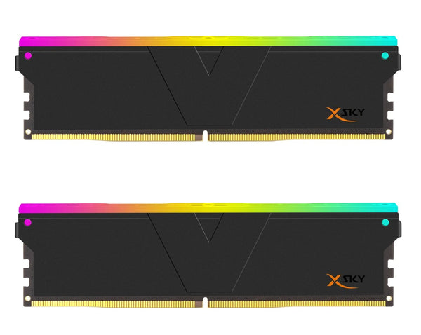V-Color TMXSAL1660836KWK 32GB (2x16GB) DDR5 6000MHz MANTA XSKY RGB U-DIMM CL 36-38-38-96 1.25V (BLACK) AMD EXPO