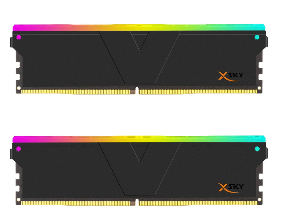 V-Color TMXSAL1660836KWK 32GB (2x16GB) DDR5 6000MHz MANTA XSKY RGB U-DIMM CL 36-38-38-96 1.25V (BLACK) AMD EXPO