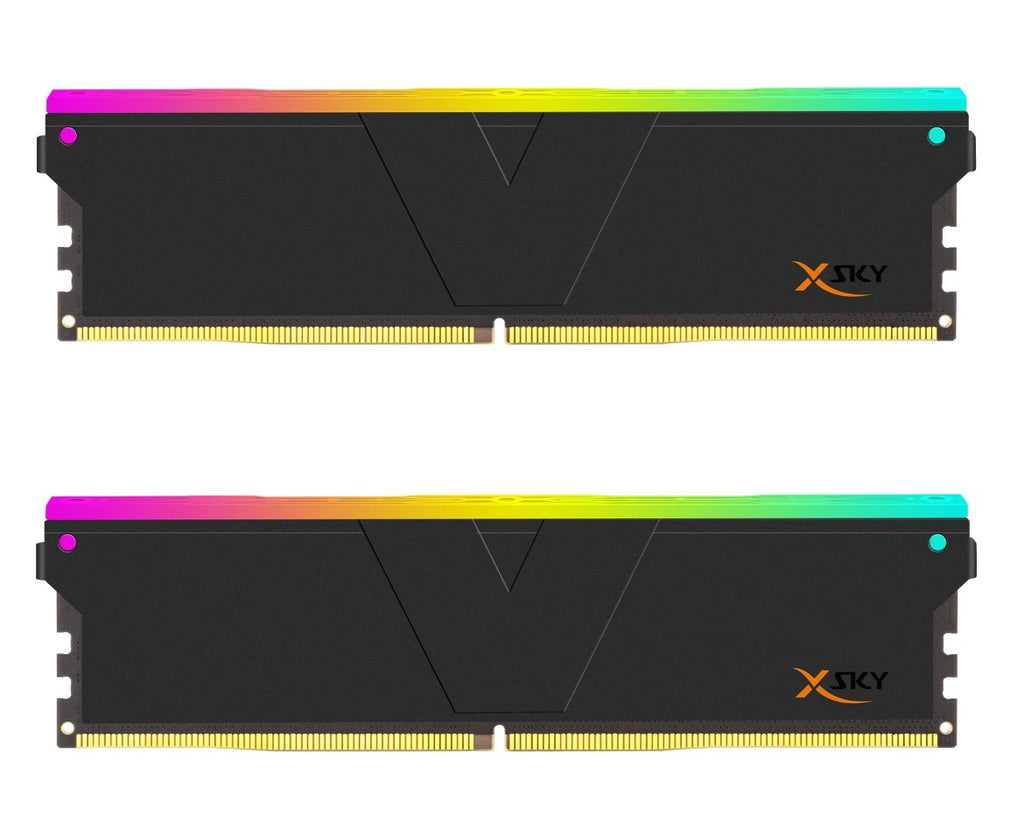 V-Color TMXSAL1660836KWK 32GB (2x16GB) DDR5 6000MHz MANTA XSKY RGB U-DIMM CL 36-38-38-96 1.25V (BLACK) AMD EXPO - Image 2