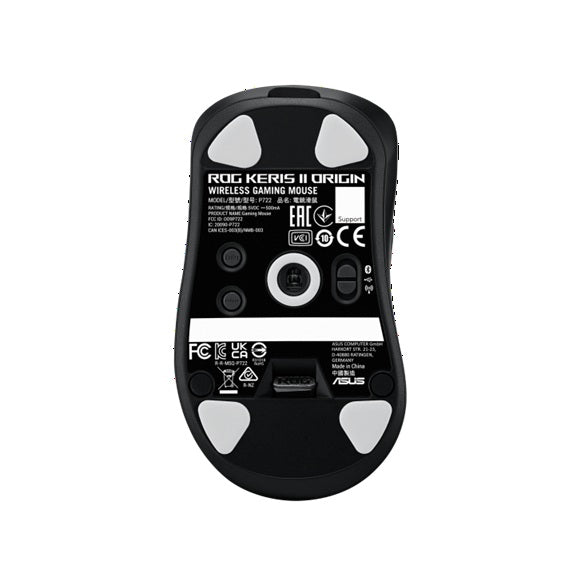 ASUS ROG Keris II Origin Gaming Mouse Black, ROG Micro Switch II, USB/Bluetooth/RF 2.4GHz, 8000 Hz, AURA Sync, 2 m paracord - Image 4