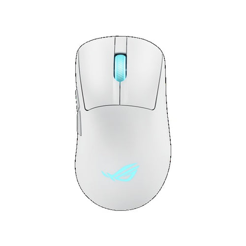 ASUS ROG Keris II Origin Gaming Mouse Moonlight White, ROG Micro Switch II, USB/Bluetooth/RF 2.4GHz, 8000 Hz, AURA Sync, 2 m paracord - Image 1