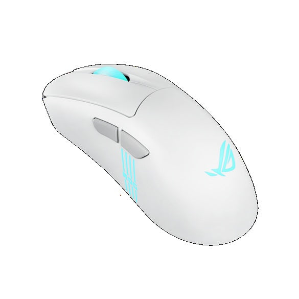 ASUS ROG Keris II Origin Gaming Mouse Moonlight White, ROG Micro Switch II, USB/Bluetooth/RF 2.4GHz, 8000 Hz, AURA Sync, 2 m paracord - Image 2