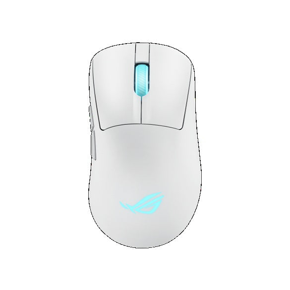 ASUS ROG Keris II Origin Gaming Mouse Moonlight White, ROG Micro Switch II, USB/Bluetooth/RF 2.4GHz, 8000 Hz, AURA Sync, 2 m paracord - Image 1
