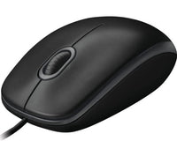 Logitech B100 Optical USB Mouse 800dpi for PC Laptop Mac Tux Full Size Comfort smooth mover 3yr wty - Image 1
