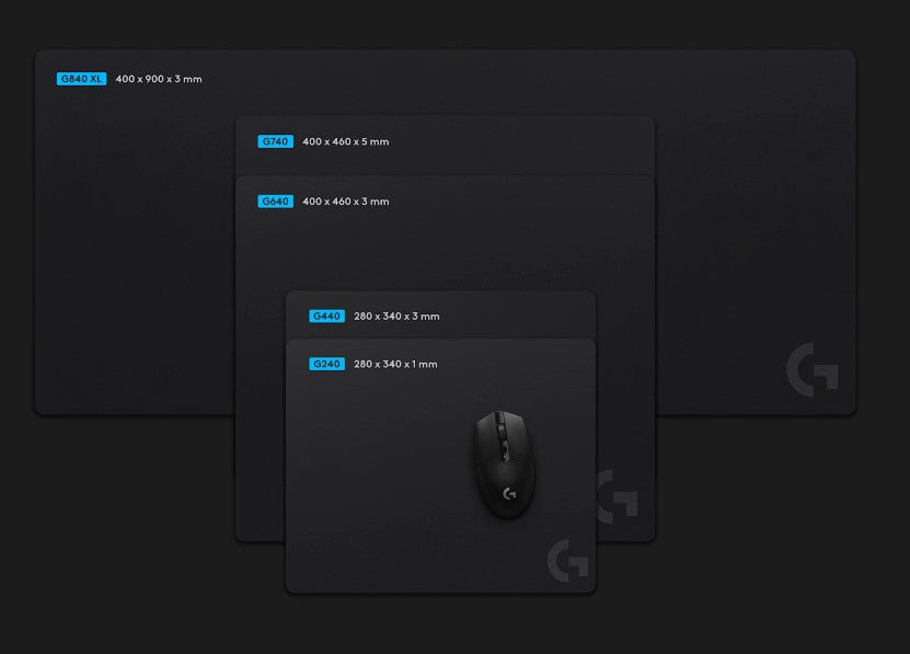 (LS) Logitech G640 Large Cloth Gaming Mouse Pad Classic Size 40 cm x 46 cm 3 mm Low Profile Hard Surface - Image 4