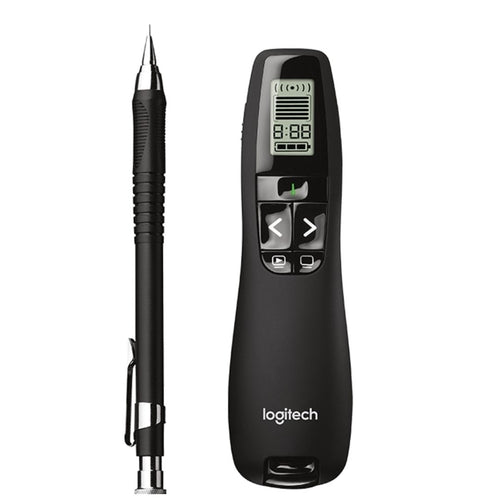 (LS) Logitech R800 Laser Presentation Remote LCD display  time tracking 30m Range, 2.4GHz Instuitive slideshow controls ~MILT-R700PRO 910-003508 - Image 2