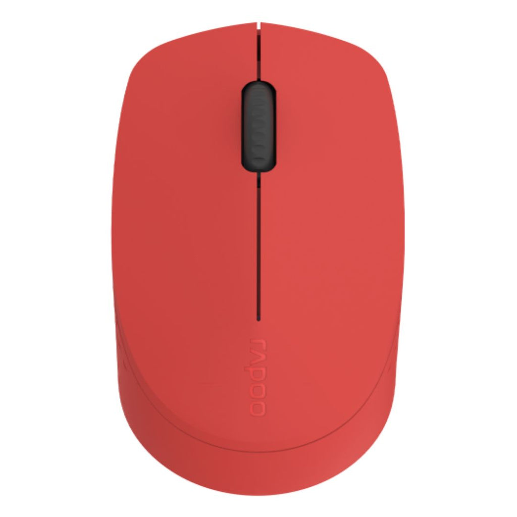 RAPOO M100 2.4GHz & Bluetooth 3 / 4 Quiet Click Wireless Mouse Red - 1300dpi Connects up to 3 Devices, Up to 9 months Battery Life - Image 2