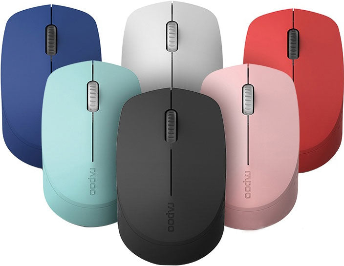 RAPOO M100 2.4GHz & Bluetooth 3 / 4 Quiet Click Wireless Mouse Red   - 1300dpi Connects up to 3 Devices, Up to 9 months Battery Life - Image 5