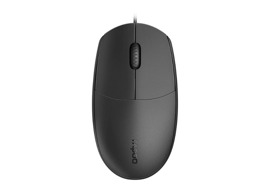 RAPOO N100 Wired USB Optical 1000DPI Mouse Black - No Driver Required/ Designed for Notebook Laptop Desktop PC - Image 5