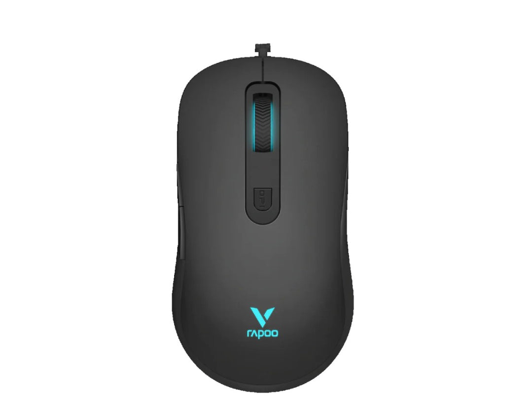 RAPOO V16 RGB Wired USB Optical 12800DPI Gaming Mouse Black - Image 2