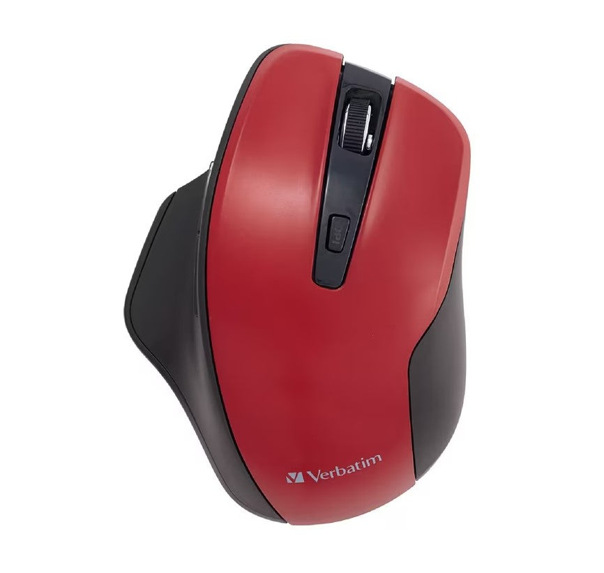 Verbatim Silent Ergonomic Wireless LED Mouse Red - Image 2