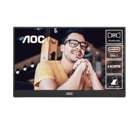 AOC 15.6inch FHD IPS 1920x1080 16:9, 800:1 Contrast 230 Nits 2x USB-C 1x Mini HDMI 2.0 1Wx2 Speakers Foldable Smart Cover VESA Mount Portable Monitor - Image 1