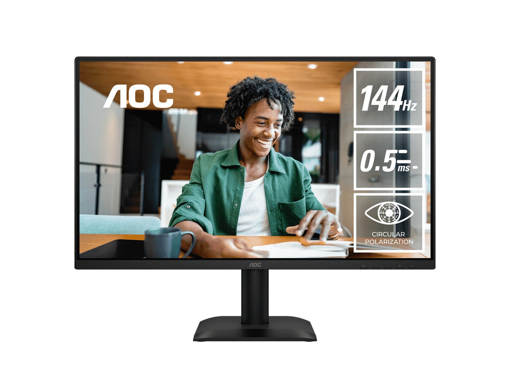 AOC 23.8" IPS, 1920×1080@144Hz, 4ms GtG, 300 cd/m², 1500:1, 178° VA, sRGB 112%, HDMI/DP, tilt -5°~23°, 16.7M colors, 16W (LS) - Image 5