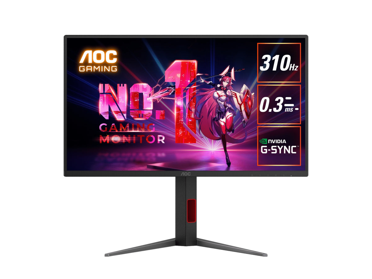 AOC 24.5" 310Hz IPS Gaming Monitor 25G4S: Fast IPS, 1920x1080 @ 310Hz, 0.3ms response, 400 cd/m² brightness, 115% sRGB, adjustable stand, HDMI & DP - Image 1