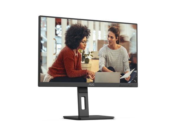 AOC 27" IPS Monitor (27E3QAF) – Full HD 75Hz, 4ms response, 300 nits, 120% sRGB, HDMI/DP/VGA, height-adjustable stand, built-in speakers (LS)