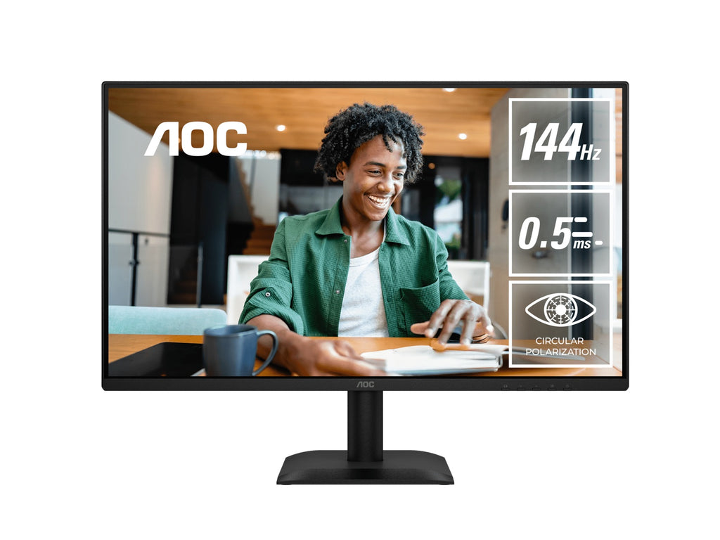 AOC 27E40L,27" IPS,FHD 1920x1080@144Hz,4ms/0.5ms,300cd/m²,1500:1,HDMI+DP,178°,VESA100 (LS) - Image 5