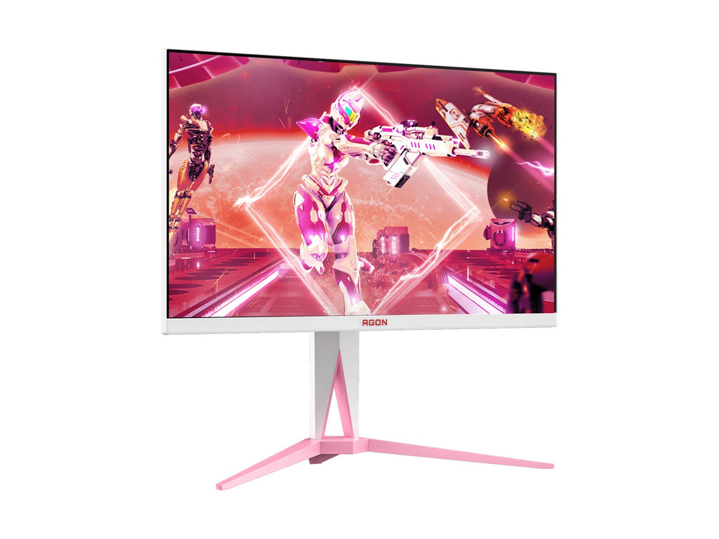 AOC AGON 27" QHD Gaming Monitor – 170Hz QHD IPS, 1ms GtG, 1.07B colors, Delta E<2, HDMI 2.0, DP 1.4, USB hub, pink & white design, height adjustable - Image 2
