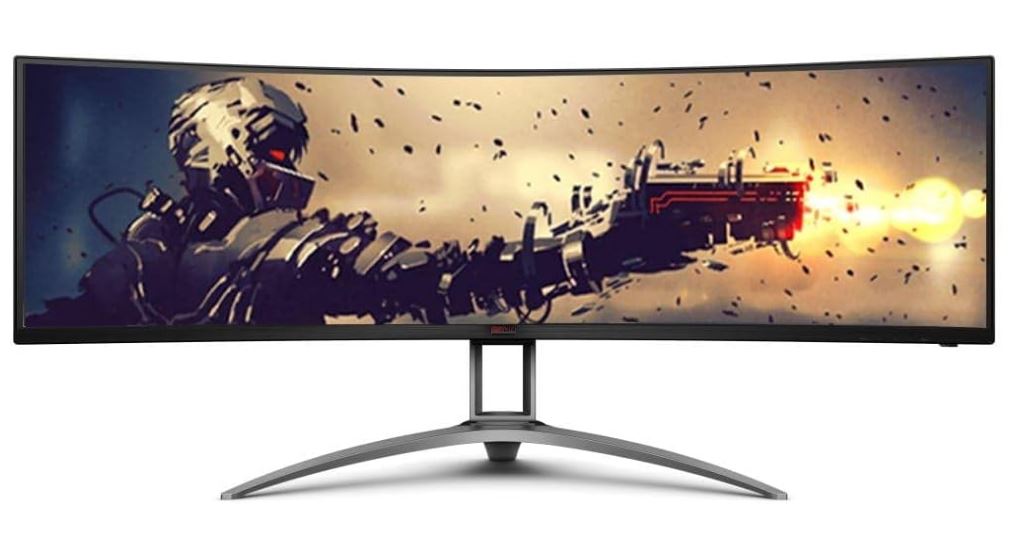 AOC 49" Curved 1800R, 5120X1440 DQHD, 32:9, Adaptive Sync, HDR 400,1ms, 165Hz ,3x HDMI,1x DP,USB-C , Speaker, HAS, KVM ultra wide monitor - Image 5