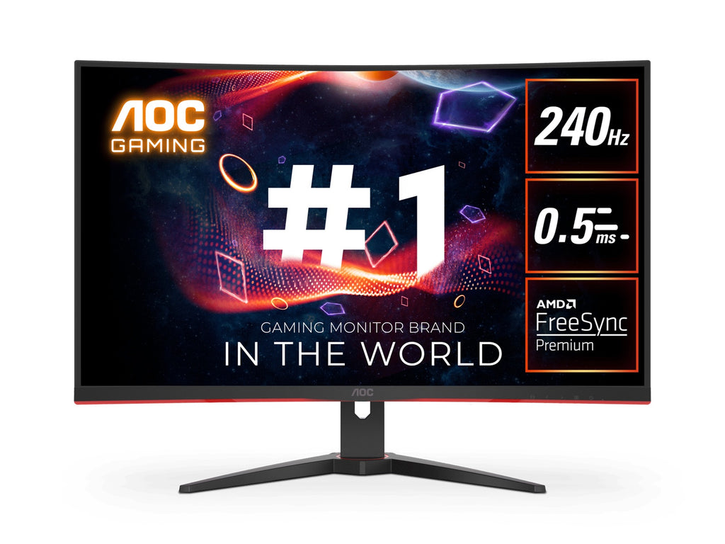 (LS) AOC 31.5" Curved Monitor (C32G2ZE) – FHD 240Hz VA, 0.5ms, 1500R curve, 123% sRGB, DP 1.2, HDMI 2.0, Delta E<2, tilt adjustable, 3000:1 contrast - Image 5