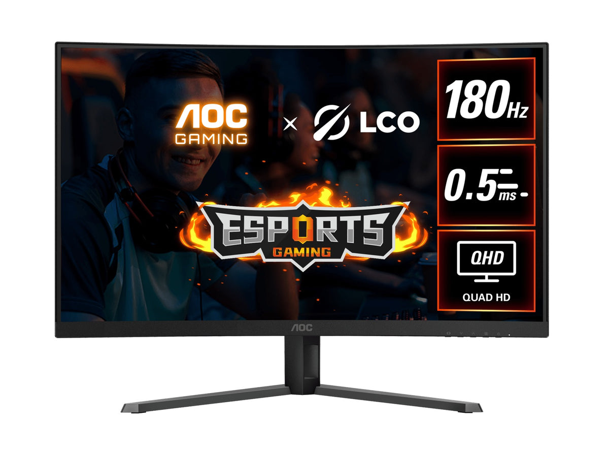 AOC 31.5" QHD Curved Monitor (CQ32G4E) – 180Hz VA, 0.5ms MPRT, 1500R curve, 121% sRGB, DP 1.4, HDMI 2.0, Delta E<2, tilt adjustable, 3500:1 contrast - Image 5