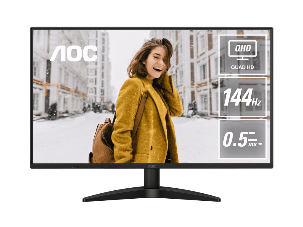 AOC Q27B36X,27" IPS,QHD 2560x1440@144Hz,0.5ms/4ms,300cd/m²,1500:1,HDMI 2.0+DP 1.4,178°,VESA100 - Image 1