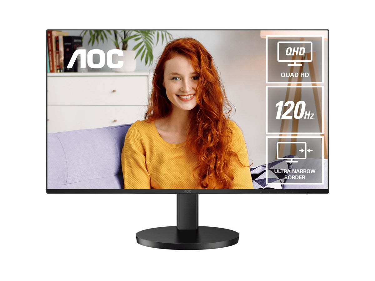 AOC 27" IPS Q27B3CF3: 2560×1440 @ 120Hz, 1ms MPRT, 350 nits, sRGB 116%, USB-C (65W), HDMI 2.0, USB hub, speakers, height-adjustable, VESA 100mm - Image 1