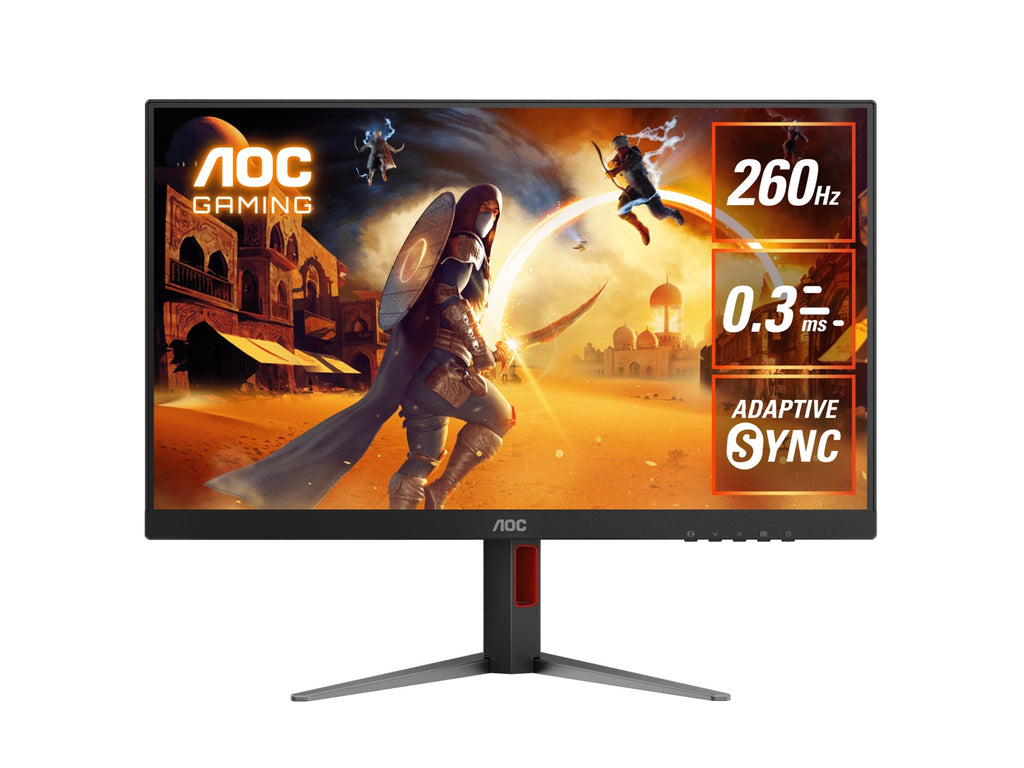 AOC 27" Gaming Monitor – QHD 260Hz (OC), 0.3ms MPRT, IPS panel, 118% sRGB, 1.07B colors, DP 1.4+DSC, HDMI 2.0, Delta E<2, fully adjustable stand (LS) - Image 1