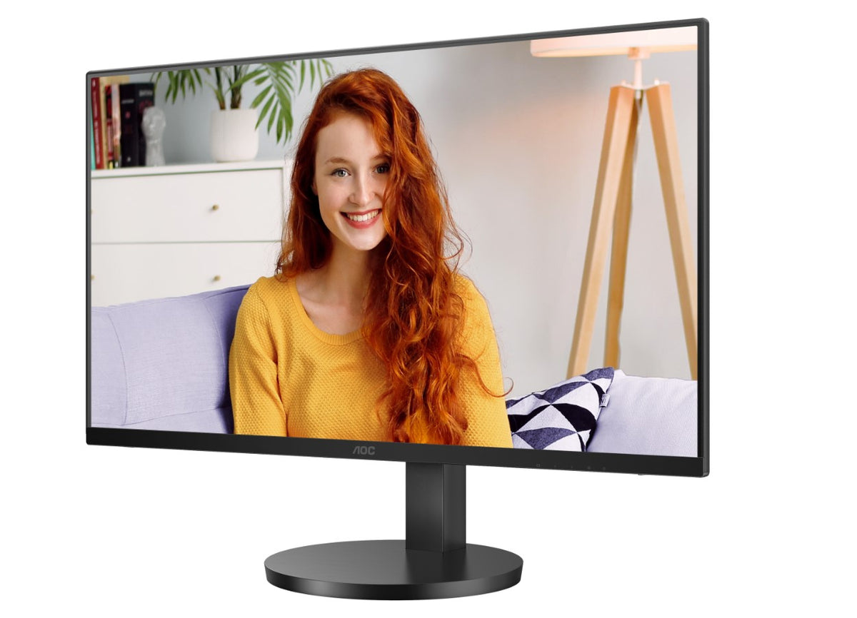 AOC 27" IPS 4K 3840 x 2160 UHD, HDR10, Speakers, Flicker FREE, HDMI 2.0 x 2, DisplayPort 1.4 x 1  black. VESA 100, Height Adjust,  Office Monitor - Image 2