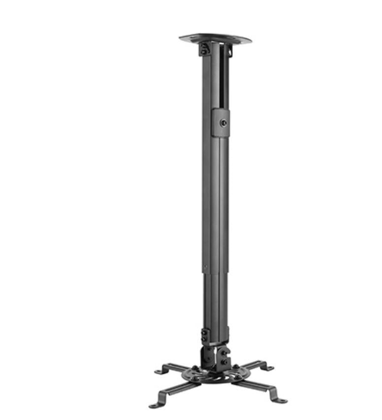 Brateck Steel Projector Ceiling Mount in Black Fit most Projectors Up to 13.5kg, 334x334x900mm, Installation: Ceiling Mounted (LS) - Image 1