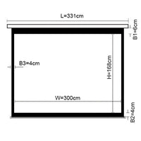 Brateck Projector Electric Screen 135" (3Mx1.68M) Electric Screen (16:9 ratio) (LS) - Image 3