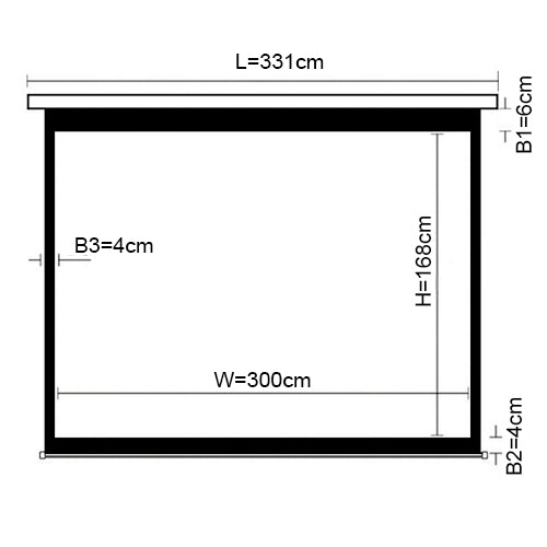 Brateck Projector Electric Screen 135" (3Mx1.68M) Electric Screen (16:9 ratio) (LS) - Image 3