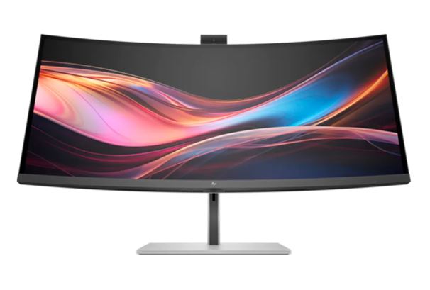 HP Series 7 Pro 734PM 34" Curved 3K WQHD Thunderbolt IPS Conferencing Monitor 3440x1440 21:9 5ms Height Adjust Tilt Swivel Pivot Webcam Speaker USB-C - Image 1