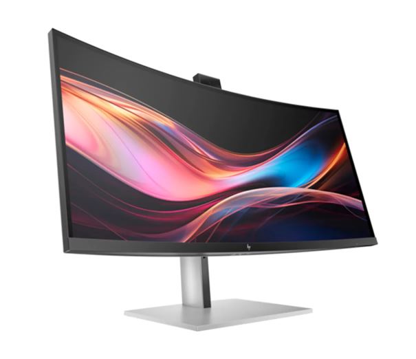 HP Series 7 Pro 734PM 34" Curved 3K WQHD Thunderbolt IPS Conferencing Monitor 3440x1440 21:9 5ms Height Adjust Tilt Swivel Pivot Webcam Speaker USB-C - Image 2