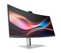 HP Series 7 Pro 734PM 34" Curved 3K WQHD Thunderbolt IPS Conferencing Monitor 3440x1440 21:9 5ms Height Adjust Tilt Swivel Pivot Webcam Speaker USB-C - Image 2