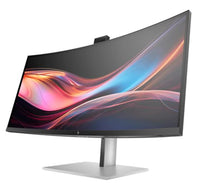 HP Series 7 Pro 734PM 34" Curved 3K WQHD Thunderbolt IPS Conferencing Monitor 3440x1440 21:9 5ms Height Adjust Tilt Swivel Pivot Webcam Speaker USB-C - Image 3