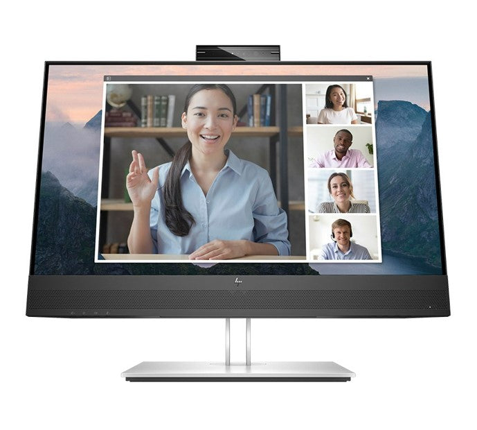HP E24MV G4 23.8"/24" FHD Conferencing Monitor 1920x1080 16:9 5ms Height Adjustable Tilt Swivel Pivot Webcam Speakers 4xUSB Hub VGA DP HDMI VESA 3yrs - Image 1