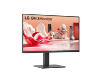 LG 27” QHD IPS Monitor, 2560x1440, HDR10, 99% sRGB, 75 Hz, integrated power, adjustable stand (tilt/height/swivel/pivot), Flicker Safe & Reader Mode - Image 2