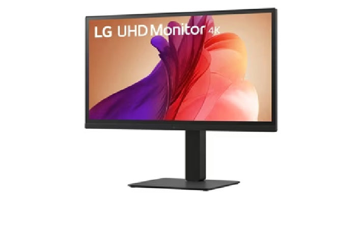 LG 27" IPS UHD 4K Monitor with 90% DCI-P3 and HDR10 support, 3840x2160, 300 nits, 5ms, Height/Pivot/Tilt/Swivel adjustable, 3-side borderless - Image 2