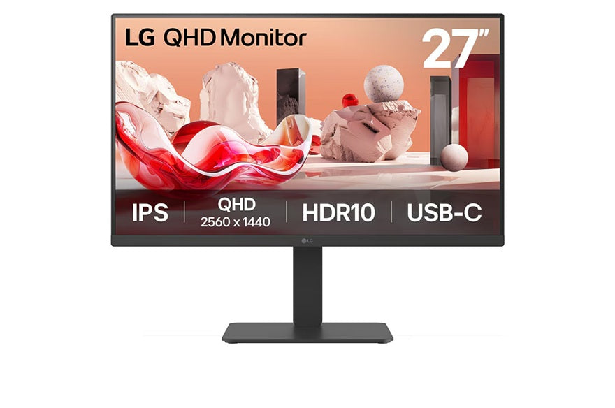 LG 27” 27BA65QB-B.AAU, QHD IPS, 100Hz, HDR10, USB-C PD 65W, Daisy Chain,KVM, 4×USB, DP/HDMI, adj. stand, 350nits, sRGB 99%, 5ms, VESA - Image 1