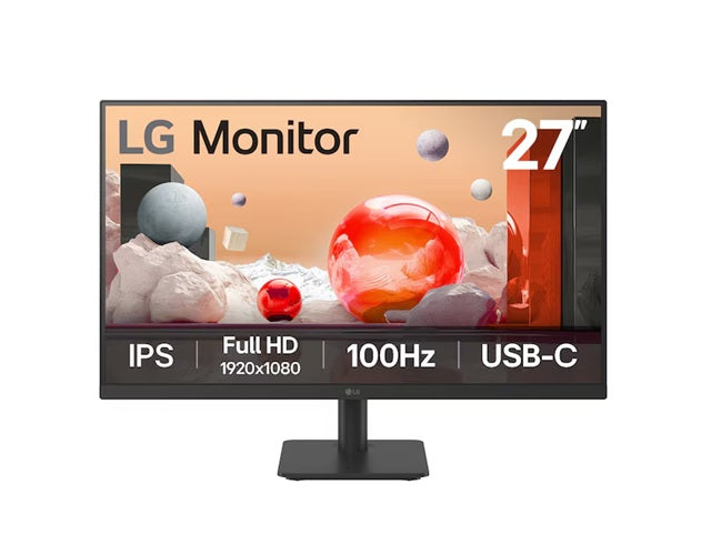 LG 27” IPS Full HD 100Hz Monitor, 1920x1080, 3-side Virtually Borderless Design, USB-C 65W PD, NTSC 72%, Reader Mode, Flicker Safe - Image 5