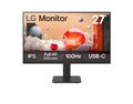 LG 27” IPS Full HD monitor with USB-C, 1920x1080, 100Hz, 5ms, 65W PD, IPS, 3-side borderless, tilt/height stand - Image 1