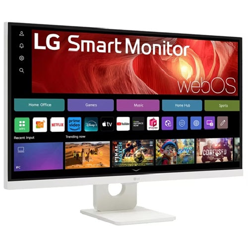 LG 27" 4K UHD IPS Smart Monitor: 3840×2160  (4K UHD), 5 ms response time, 60Hz refresh, ~350‑nit brightness, USB‑C, height/tilt pivot stand - Image 2