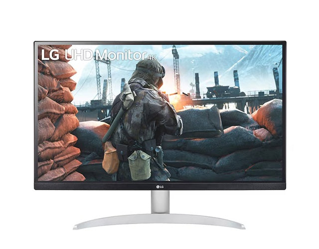 LG 27" 4K UHD IPS Smart Monitor with 3840×2160 resolution, DCI-P3 95%, HDR400, AMD FreeSync™, 5ms response, 60Hz, and tilt-adjustable stand - Image 1